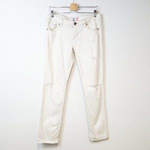 CAbi Destructed Slim Boyfriend Jeans Size 8 5089
